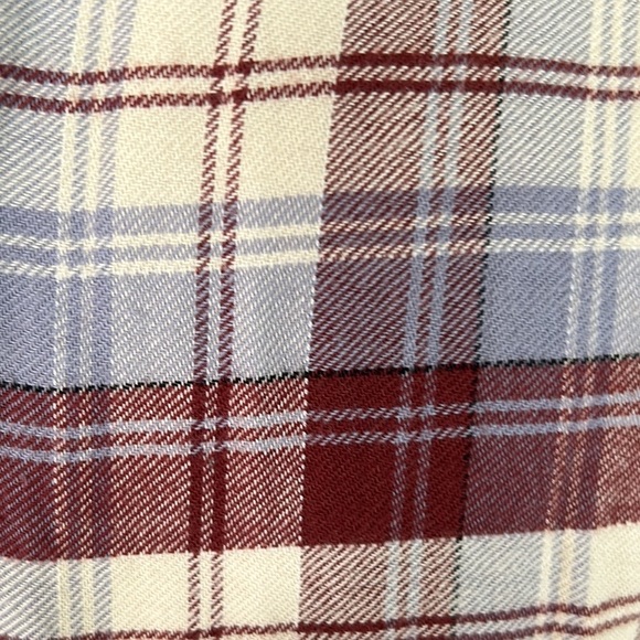 NWT Madewell Plaid Tiered Puff Sleeve Midi Dress in Dusk Peri Plaid - XXS XS - Picture 12 of 16